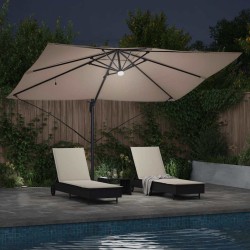 Parasol Taupe 351 x 250 x 253 cm Polyester et Aluminium 523322523322