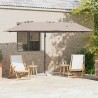 Parasol Taupe 372 x 198 x 243 cm Polyester et Aluminium 523327523327