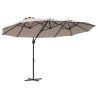 Parasol Taupe 372 x 198 x 243 cm Polyester et Aluminium 523327523327