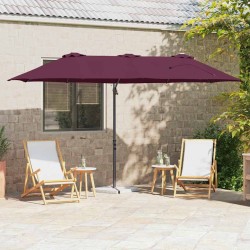 Parasol Bordeaux 372 x 198 x 243 cm Polyester et Aluminium 523328523328