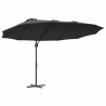 Parasol Noir 372 x 198 x 243 cm Polyester et Aluminium 523331523331