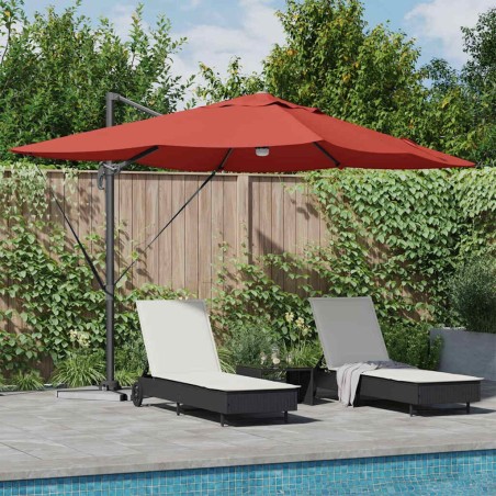 Parasol Terre cuite 351 x 250 x 253 cm Polyester et Aluminium 523332523332