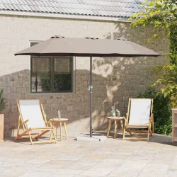 Parasol de jardin Taupe 370 x 197 x 239 cm 523338523338