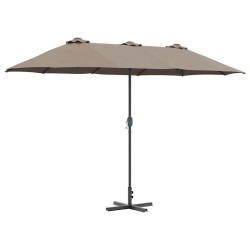 Parasol de jardin Taupe 370 x 197 x 239 cm 523338523338