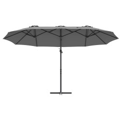 Parasol Anthracite 372 x 198 x 243 cm Polyester et Aluminium 523342523342
