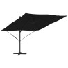 Parasol Roma Noir 286 x 284 x 265 cm Aluminium et polyester 523345523345