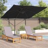 Parasol Roma Noir 286 x 284 x 265 cm Aluminium et polyester 523345523345