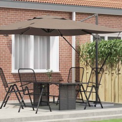 Parasol Roma Taupe 286 x 284 x 265 cm Aluminium et polyester 523346523346