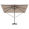 Parasol Roma Taupe 286 x 284 x 265 cm Aluminium et polyester 523346523346