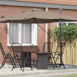 Parasol Taupe 351 x 250 x 260 cm Polyester et Aluminium 523350523350