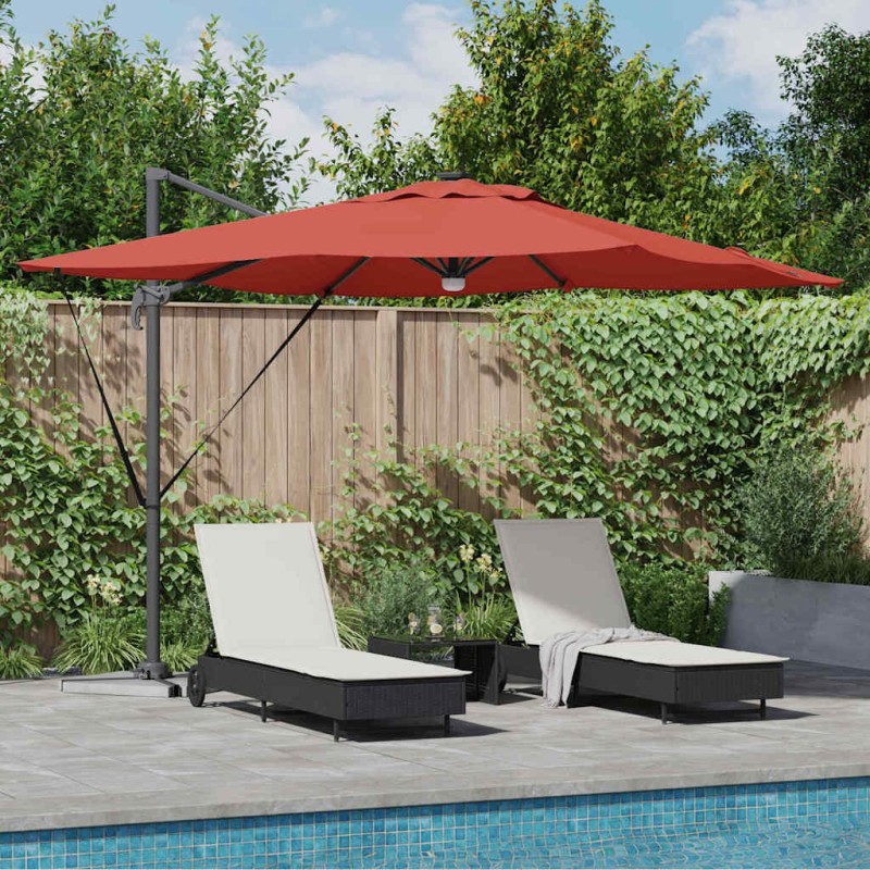 Parasol Roma Rouge 286 x 284 x 270 cm Aluminium et polyester 523353523353