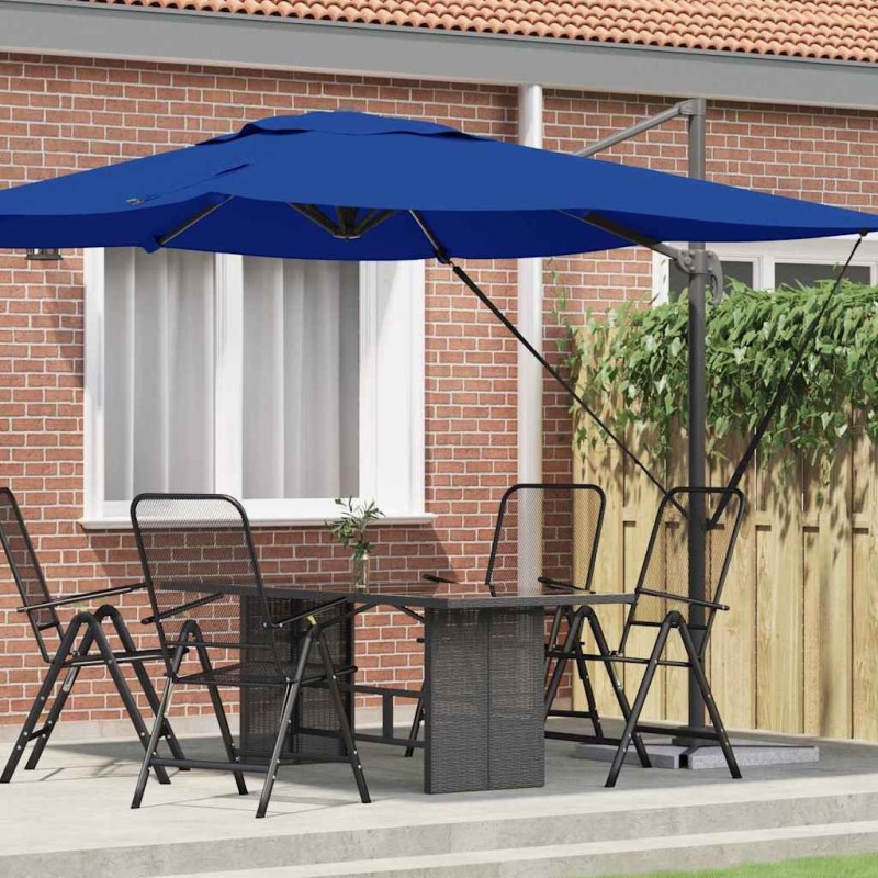 Parasol Roma Bleu 286 x 284 x 265 cm Aluminium et polyester 523354523354