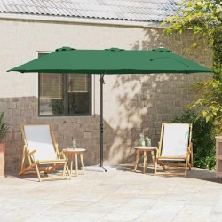 Parasol Vert 372 x 198 x 243 cm Polyester et Aluminium 523356523356