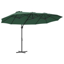 Parasol Vert 372 x 198 x 243 cm Polyester et Aluminium 523356523356