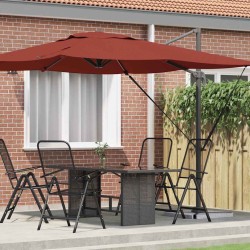 Parasol Roma Rouge 286 x 284 x 265 cm Aluminium et polyester 523360523360