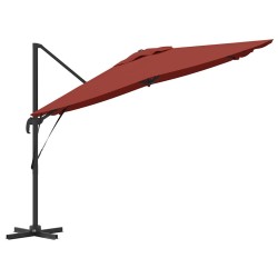 Parasol Roma Rouge 286 x 284 x 265 cm Aluminium et polyester 523360523360