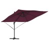 Parasol Roma Rouge 286 x 284 x 265 cm Aluminium et polyester 523362523362
