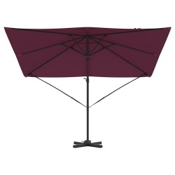 Parasol Roma Rouge 286 x 284 x 265 cm Aluminium et polyester 523362523362