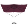 Parasol Roma Rouge 286 x 284 x 265 cm Aluminium et polyester 523362523362