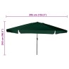 Parasol de jardin Vert 394 x 394 x 248 cm Polyester et Acier 523367523367