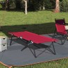 Lit de camping pliant Rouge 206 x 76 x 74 cm Oxford et acier 523414523414