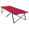 Lit de camping pliant Rouge 206 x 76 x 74 cm Oxford et acier 523414523414
