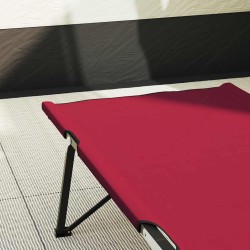 Lit de camping pliant Rouge 206 x 76 x 74 cm Oxford et acier 523414523414