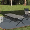Lit de camping pliant Gris 210 x 80 x 46 cm Tissu Oxford 523419523419