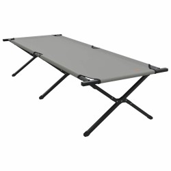 Lit de camping pliant Gris 210 x 80 x 46 cm Tissu Oxford 523419523419