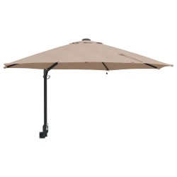 Parasol de jardin Taupe 248 x 248 x 148 cm Polyester et Acier 523420523420