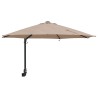 Parasol de jardin Taupe 248 x 248 x 148 cm Polyester et Acier 523420523420