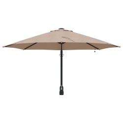 Parasol de jardin Taupe 248 x 248 x 148 cm Polyester et Acier 523420523420