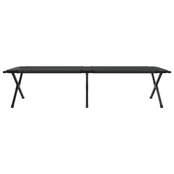 Lit de camping pliant Noir 210 x 80 x 46 cm Tissu Oxford 523421523421