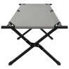 Lit de camping pliant 2 pcs Gris 193 x 69 x 45 cm Tissu Oxford 523426523426