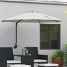 Parasol de jardin Sable 248 x 248 x 148 cm Polyester et Acier 523429523429