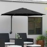 Parasol de jardin Noir 248 x 248 x 148 cm Polyester et Acier 523434523434