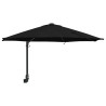 Parasol de jardin Noir 248 x 248 x 148 cm Polyester et Acier 523434523434