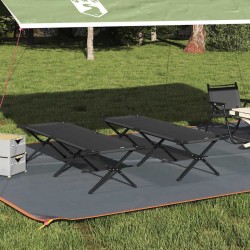 Lit de camping pliant 2 pcs Noir 193 x 69 x 45 cm Tissu Oxford 523439523439