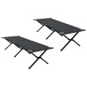Lit de camping pliant 2 pcs Noir 193 x 69 x 45 cm Tissu Oxford 523439523439