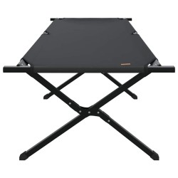 Lit de camping pliant 2 pcs Noir 210 x 80 x 46 cm Tissu Oxford 523440523440