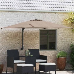 Parasol de jardin Taupe 248,5 x 247,5 x 160 cm 523442523442