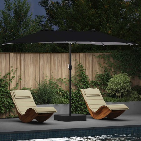 Parasol de jardin Noir 385 x 209 x 244 cm Polyester 523447523447