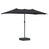 Parasol de jardin Noir 385 x 209 x 244 cm Polyester 523447523447