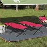 Lit de camping pliant 2 pcs Rouge 210 x 80 x 46 cm Tissu Oxford 523448523448