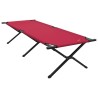 Lit de camping pliant 2 pcs Rouge 210 x 80 x 46 cm Tissu Oxford 523448523448