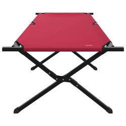 Lit de camping pliant 2 pcs Rouge 210 x 80 x 46 cm Tissu Oxford 523448523448