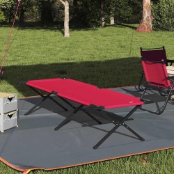 Lit de camping pliant Rouge 210 x 80 x 46 cm Tissu Oxford 523452523452
