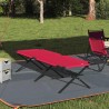 Lit de camping pliant Rouge 210 x 80 x 46 cm Tissu Oxford 523452523452