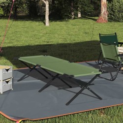 Lit de camping pliant Vert 210 x 80 x 46 cm Tissu Oxford 523453523453