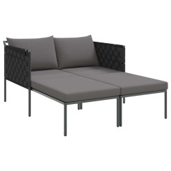 Transat Anthracite 153 x 115 x 69.5 cm Acier enduit de poudre 523468523468